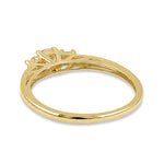 Solid 14K Yellow Gold 4.0mm Tier Engagement CZ Ring