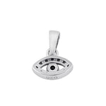 Sterling Silver Blue Spinel CZ Eye Pendant