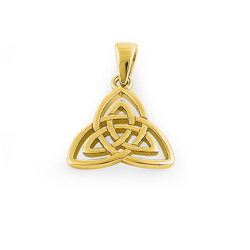 Sterling Silver Gold Plated Triquetra Pendant