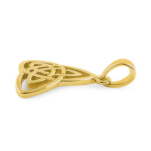 Sterling Silver Gold Plated Triquetra Pendant
