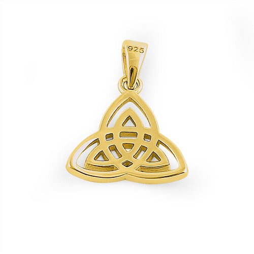 Sterling Silver Gold Plated Triquetra Pendant