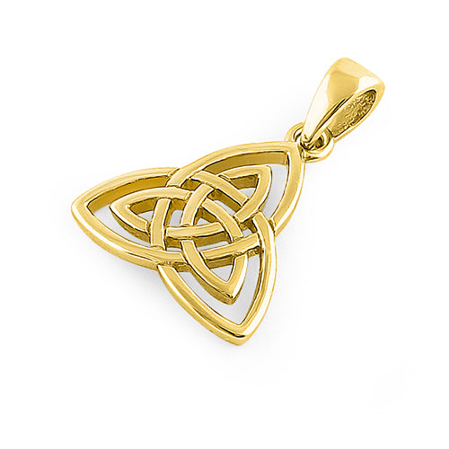 Sterling Silver Gold Plated Triquetra Pendant