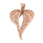 Sterling Silver Rose Gold Plated Fallen Angel Wings Pendant