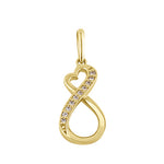 Solid 14K Gold Infinite Love Diamond Pendant