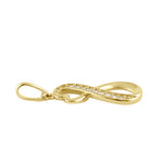 Solid 14K Gold Infinite Love Diamond Pendant