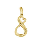 Solid 14K Gold Infinite Love Diamond Pendant