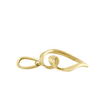 Solid 14K Gold Ribbon Heart Diamond Pendant