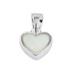 Sterling Silver Small Heart Mother of Pearl Pendant