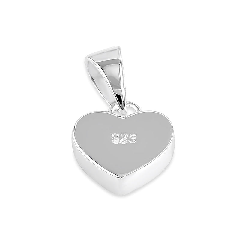 Sterling Silver Small Heart Mother of Pearl Pendant
