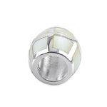 Sterling Silver Mother of Pearl Slider Bead Pendant