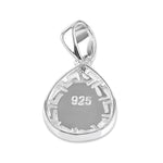 Sterling Silver Mother of Pearl Greek Pattern Drop Pendant