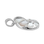 Sterling Silver Mother of Pearl Shell Pendant