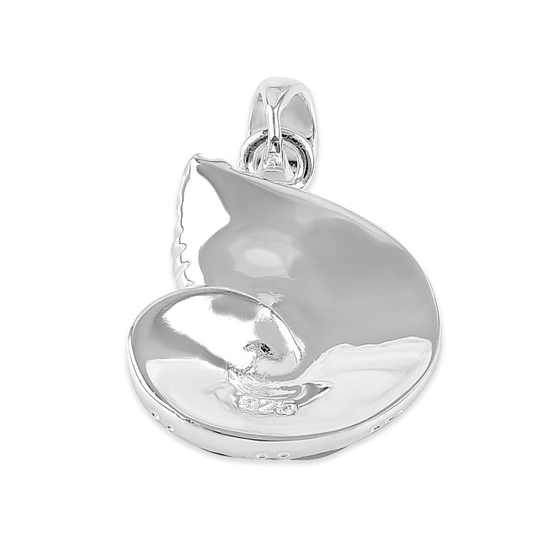 Sterling Silver Mother of Pearl Shell Pendant
