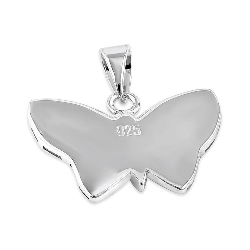 Sterling Silver Butterfly Mother of Pearl Pendant