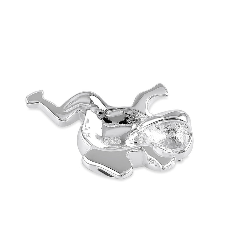 Sterling Silver Mother of Pearl Frog Pendant