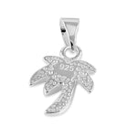 Sterling Silver Mother of Pearl Small Coconut Palm Tree Pendant