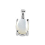 Sterling Silver Mother of Pearl Oval Pendant