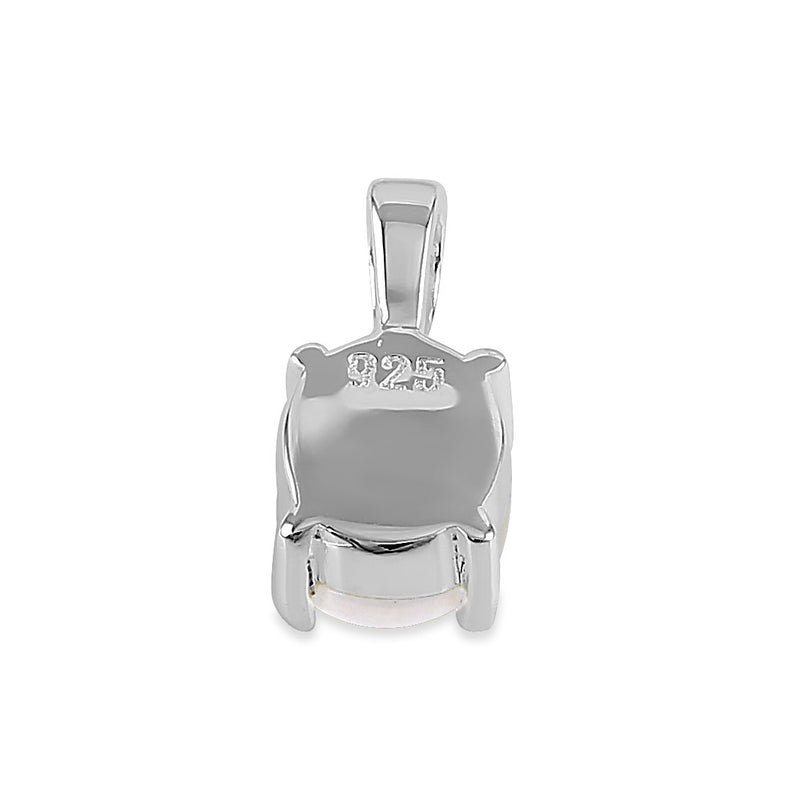 Sterling Silver Mother of Pearl Oval Pendant