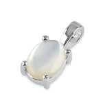 Sterling Silver Mother of Pearl Oval Pendant