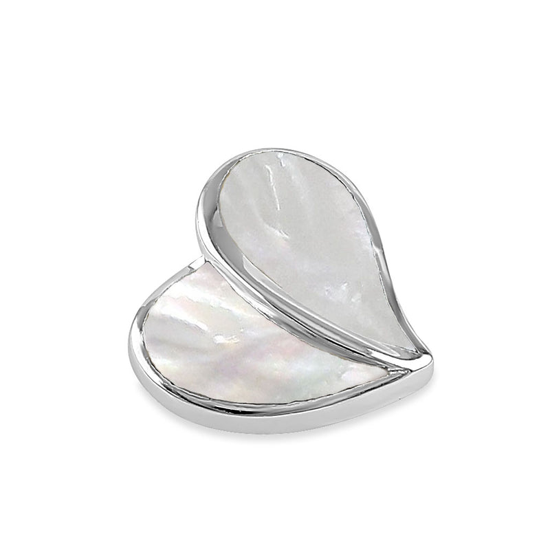 Sterling Silver Heart Mother of Pearl Pendant