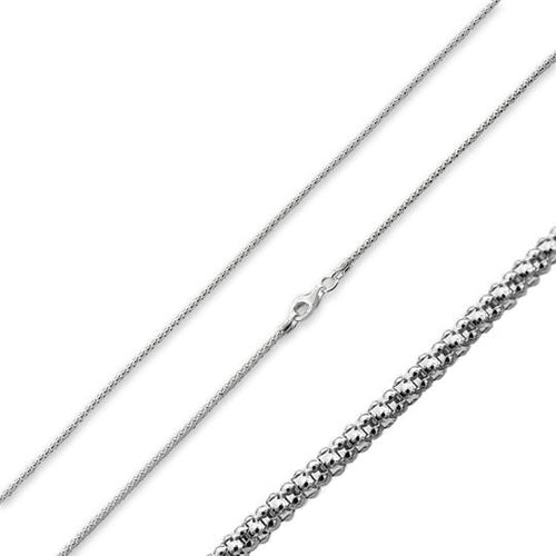 Sterling Silver Popcorn Chain 2MM