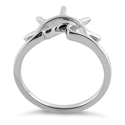Sterling Silver Sun & Wave Ring
