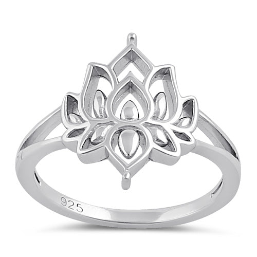 Sterling Silver Lotus Flower Ring