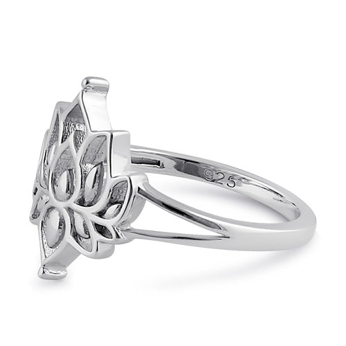 Sterling Silver Lotus Flower Ring