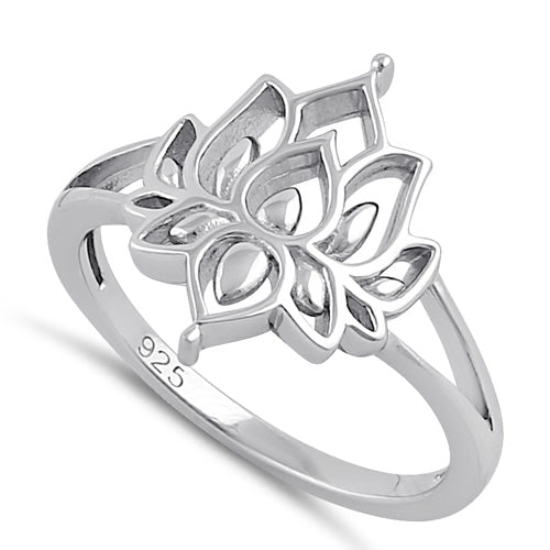 Sterling Silver Lotus Flower Ring