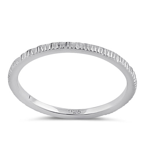 Sterling Silver Textured Band Ring