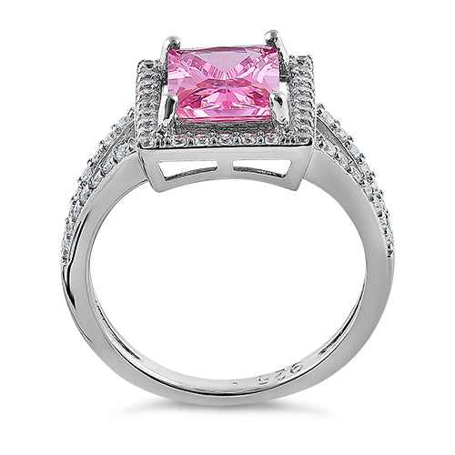 Sterling Silver Pink CZ Ring
