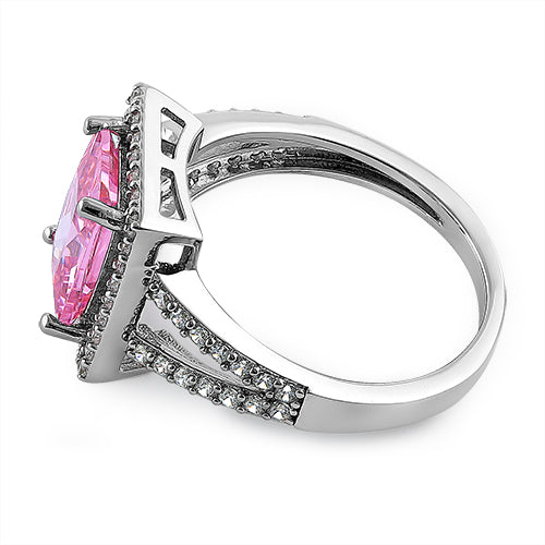 Sterling Silver Pink CZ Ring