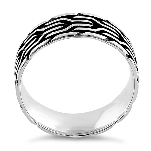 Sterling Silver Ancient Pattern Band