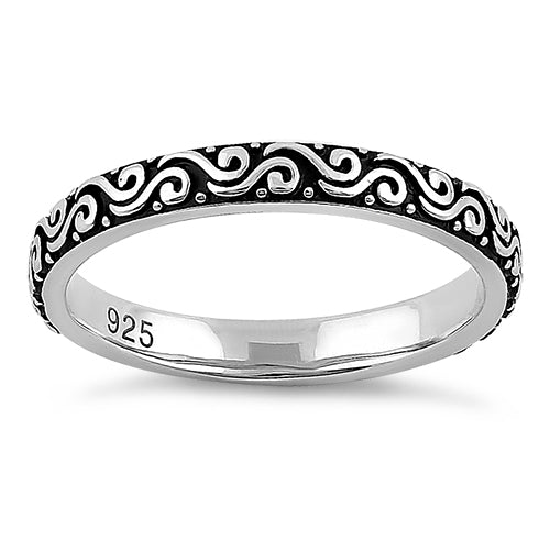 Sterling Silver Ancient Waves Band