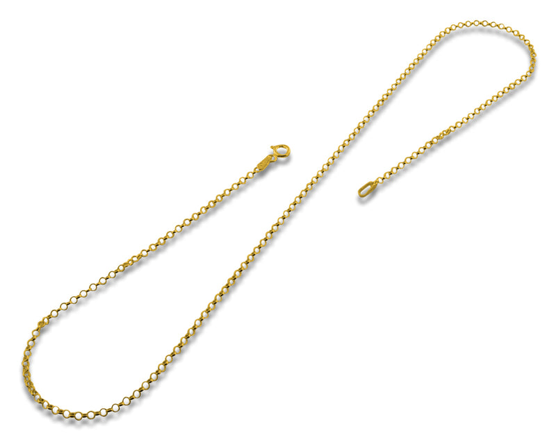 14K Gold Plated Sterling Silver Rollo Chain 1.8MM