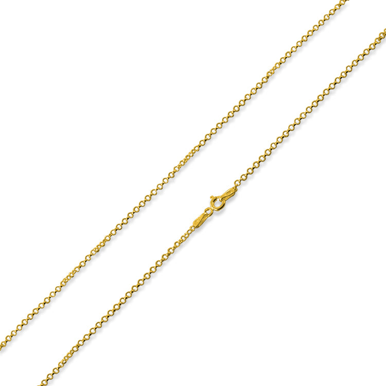 14K Gold Plated Sterling Silver Rollo Chain 2.0MM