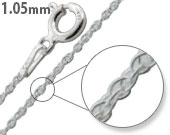 Sterling Silver Rope Chain 1.05 MM