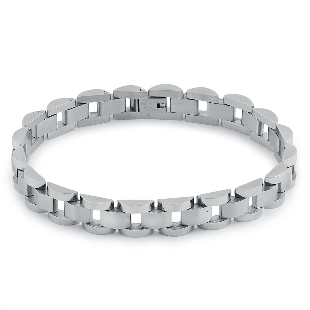 Stainless Steel Rounded Link Bracelet Stainless Steel Rounded Link Bracelet