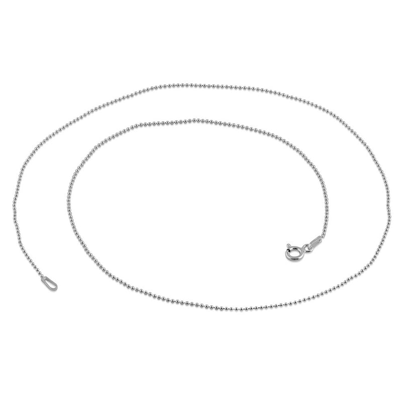 Sterling Silver Bead Chain 1.0mm