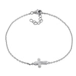 Sterling Silver Small Cross Bracelet