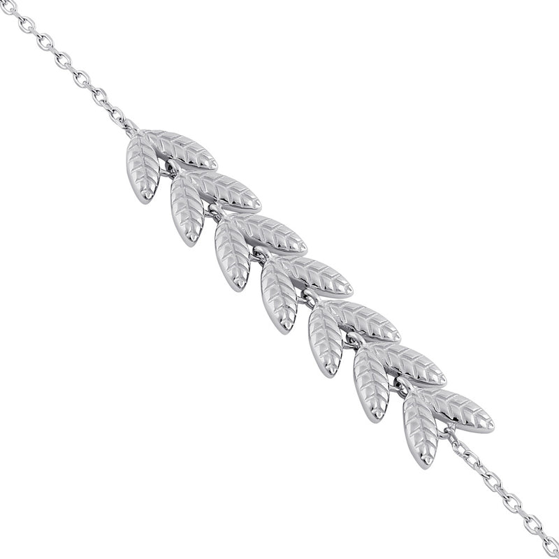 Sterlig Silver Greek Leaf Bracelet