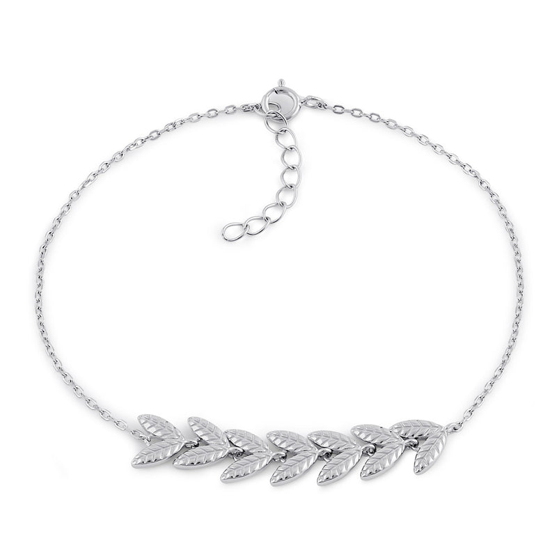 Sterlig Silver Greek Leaf Bracelet
