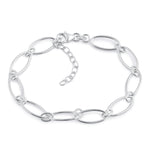 Sterling Silver Oval Links Bracelet