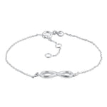 Sterling Silver 7.3mm x19.5mm Infinity Bracelet