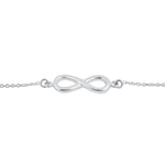 Sterling Silver 7.3mm x19.5mm Infinity Bracelet