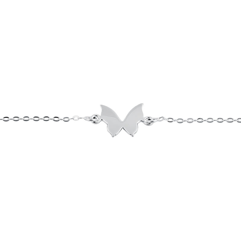 Sterling Silver Simple Butterfly Bracelet