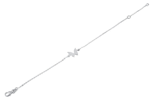 Sterling Silver Simple Butterfly Bracelet