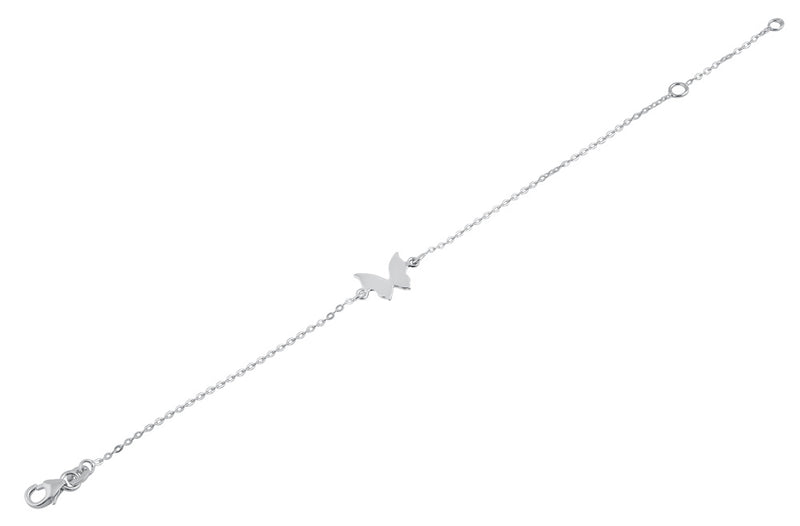 Sterling Silver Simple Butterfly Bracelet
