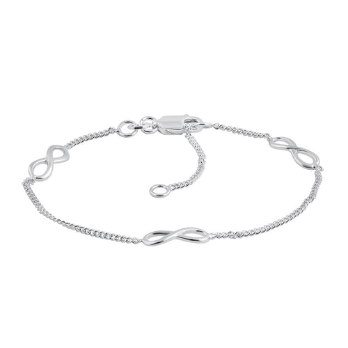 Sterling Silver Rockin' Infinity Bracelet