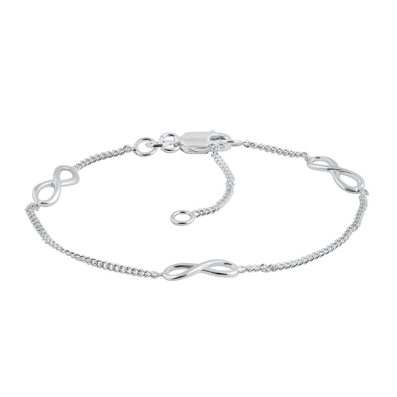 Sterling Silver Rockin' Infinity Bracelet